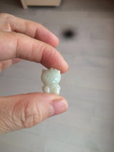 Load image into Gallery viewer, Type A 100% Natural light green jadeite jade cat kitty pendant BG43