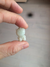 Load image into Gallery viewer, Type A 100% Natural light green jadeite jade cat kitty pendant BG43