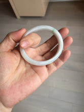 Load image into Gallery viewer, 52mm certified Type A 100% Natural green/purple/white oval Jadeite Jade bangle BM57-0280