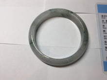 Load image into Gallery viewer, 54.5mm Certified 100% natural Type A light purple with green floating flowers jadeite jade bangle BN14-7084