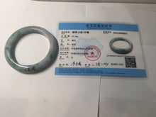 Load image into Gallery viewer, 55mm Certified Type A 100% Natural light green purple with floating flowers Jadeite bangle AY128-6647