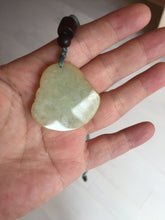Load image into Gallery viewer, 100% Natural type A yellow green happy buddha jadeite Jade pendant AX159