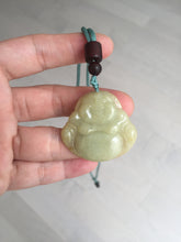 Load image into Gallery viewer, 100% Natural type A yellow green happy buddha jadeite Jade pendant AX159