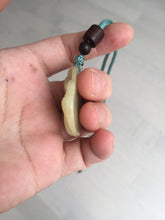 Load image into Gallery viewer, 100% Natural type A yellow green happy buddha jadeite Jade pendant AX159
