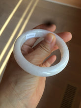 Load image into Gallery viewer, 52.9mm 100% natural Type A light purple/white jadeite jade bangle K109-8010