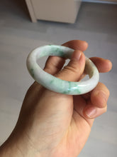 Load image into Gallery viewer, 52.2mm 100% natural certified green/purple/orange(FU LU SHOU) jadeite jade bangle Q139-7290