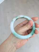 Load image into Gallery viewer, 60.2mm certified Type A 100% Natural light green sunny green light purple Jadeite Jade bangle BK138-5279