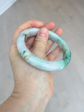 Load image into Gallery viewer, 60.2mm certified Type A 100% Natural light green sunny green light purple Jadeite Jade bangle BK138-5279