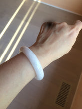 Load image into Gallery viewer, 52.9mm 100% natural Type A light purple/white jadeite jade bangle K109-8010
