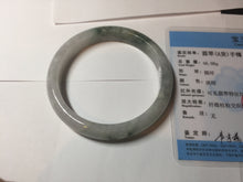 Load image into Gallery viewer, 58.7mm Certified Type A 100% Natural light green/white Jadeite Jade bangle BN15-7081