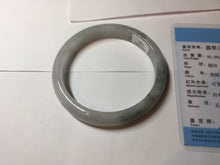 Load image into Gallery viewer, 58.7mm Certified Type A 100% Natural light green/white Jadeite Jade bangle BN15-7081
