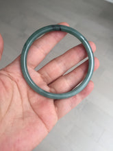 Load image into Gallery viewer, 58.8mm Certified Type A 100% Natural dark green/blue/gray/black slim round cut Guatemala Jadeite bangle GL36-16-3806