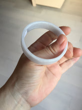 Load image into Gallery viewer, 51mm Certified Type A 100% Natural light purple/white square Jadeite Jade bangle BN92-2723