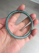 Load image into Gallery viewer, 58.8mm Certified Type A 100% Natural dark green/blue/gray/black slim round cut Guatemala Jadeite bangle GL36-16-3806