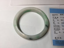 Load image into Gallery viewer, 58mm Certified Type A 100% Natural sunny green/white Jadeite Jade bangle BN16-7069