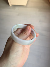 Load image into Gallery viewer, 51mm Certified Type A 100% Natural light purple/white square Jadeite Jade bangle BN93-2719