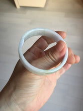 Load image into Gallery viewer, 51mm Certified Type A 100% Natural light purple/white square Jadeite Jade bangle BN93-2719