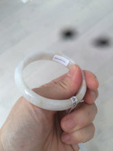 Load image into Gallery viewer, 46-48mm certified Type A 100% Natural light purple/brown/white/black kids oval Jadeite Jade bangle Group F98