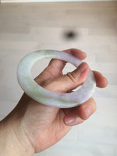 Load image into Gallery viewer, 58mm certified Type A 100% Natural green/purple/yellow flat style Jadeite jade bangle C89-2