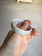 Load image into Gallery viewer, 51mm Certified Type A 100% Natural light purple/white square Jadeite Jade bangle BN93-2719