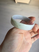 Load image into Gallery viewer, 51mm Certified Type A 100% Natural light purple/white square Jadeite Jade bangle BN93-2719