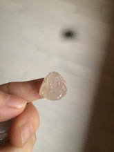 Load image into Gallery viewer, 100% natural icy clear warm light yellow/white agate happy Buddha pendant XY76 (add on item)