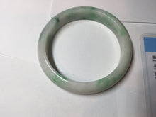 Load image into Gallery viewer, 58mm Certified Type A 100% Natural sunny green/white Jadeite Jade bangle BN16-7069
