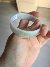 Load image into Gallery viewer, 51mm Certified Type A 100% Natural light purple/white square Jadeite Jade bangle BN93-2719