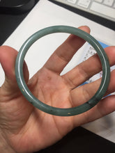Load image into Gallery viewer, 58.8mm Certified Type A 100% Natural dark green/blue/gray/black slim round cut Guatemala Jadeite bangle GL36-16-3806