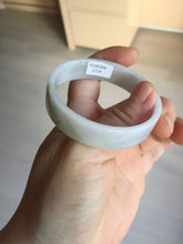 Load image into Gallery viewer, 51mm Certified Type A 100% Natural light purple/white square Jadeite Jade bangle BN93-2719