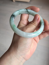 Load image into Gallery viewer, 56.5mm Certificated sunny green/dark green/white jadeite jade bangle BK120-8240