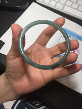 Load image into Gallery viewer, 58.8mm Certified Type A 100% Natural dark green/blue/gray/black slim round cut Guatemala Jadeite bangle GL36-16-3806