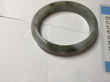 Load image into Gallery viewer, 54mm certified natural 100% natural Type A light green brown purple ethereal mist oval jadeite jade bangle AA37-5303