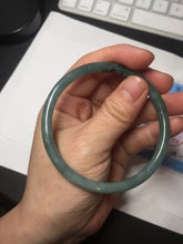 Load image into Gallery viewer, 58.8mm Certified Type A 100% Natural dark green/blue/gray/black slim round cut Guatemala Jadeite bangle GL36-16-3806