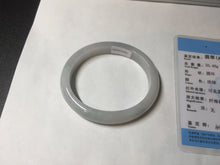 Load image into Gallery viewer, 52mm certified Type A 100% Natural green/purple/white oval Jadeite Jade bangle BM57-0280