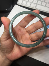 Load image into Gallery viewer, 58.8mm Certified Type A 100% Natural dark green/blue/gray/black slim round cut Guatemala Jadeite bangle GL36-16-3806