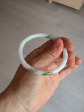 Load image into Gallery viewer, 53.9mm 100% natural Type A sunny green white purple round cut jadeite jade bangle BL96-4661