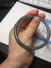 Load image into Gallery viewer, 58.8mm Certified Type A 100% Natural dark green/blue/gray/black slim round cut Guatemala Jadeite bangle GL36-16-3806