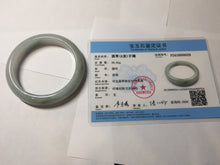 Load image into Gallery viewer, 58.5mm Certified Type A 100% Natural icy watery green/purple chubby Jadeite Jade bangle PB246-9529