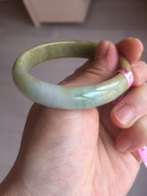 Load image into Gallery viewer, Certified 51.5 mm Type A 100% Natural green/yellow/brown oval Jadeite Jade bangle G67-7784