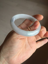 Load image into Gallery viewer, 52mm certified Type A 100% Natural green/purple/white oval Jadeite Jade bangle BM57-0280