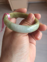 Load image into Gallery viewer, Certified 51.5 mm Type A 100% Natural green/yellow/brown oval Jadeite Jade bangle G67-7784