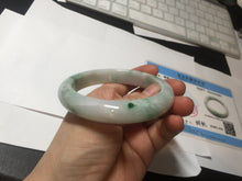 Load image into Gallery viewer, 60.2mm certified Type A 100% Natural light green sunny green light purple Jadeite Jade bangle BK139-5281