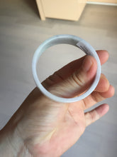 Load image into Gallery viewer, 51mm Certified Type A 100% Natural light purple/white square Jadeite Jade bangle BN94-2711