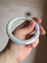 Load image into Gallery viewer, 56.9mm certified 100% natural type A light green/purple/yellow round cut jadeite jade bangle D125-8926