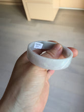 Load image into Gallery viewer, 51mm Certified Type A 100% Natural light purple/white square Jadeite Jade bangle BN94-2711
