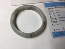 Load image into Gallery viewer, 59mm Certified Type A 100% Natural green gray Jadeite Jade bangle BN17-7070
