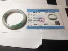 Load image into Gallery viewer, 60.5mm certified Type A 100% Natural light green sunny green light purple Jadeite Jade bangle BK140-5278