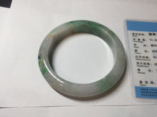 Load image into Gallery viewer, 60.5mm certified Type A 100% Natural light green sunny green light purple Jadeite Jade bangle BK140-5278