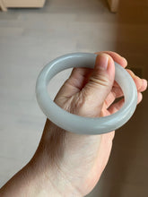 Load image into Gallery viewer, 56.6mm 100% natural smoky purple/icy ash gray Quartzite (Shetaicui jade) bangle SY58